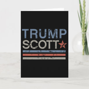 Trump Tim Scott Vintage Distressed Retro Streifen Karte