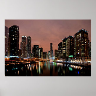 Trump Tower am Fluss Chicago Poster