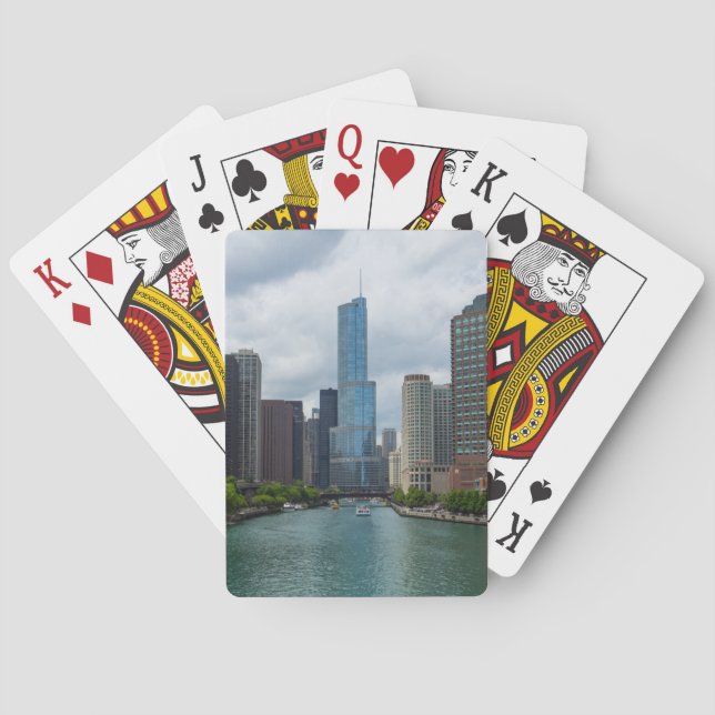 Trump Tower Chicago River Spielkarten (Rückseite)
