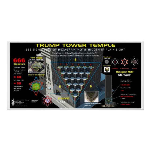 Trump Tower Hexagram Poster (Vorderseite)