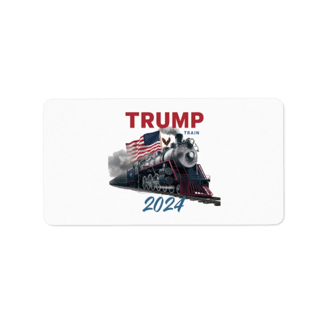 Trump Train 2024 Adressaufkleber (Vorne)