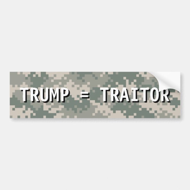TRUMP = TRAITOR Bump Sticker Autoaufkleber (Vorne)