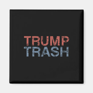 Trump Trash 2024 Retro Grunge Vintag Garbyge für Magnet