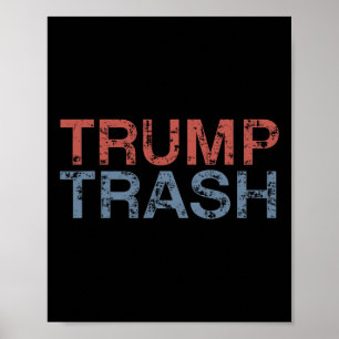 Trump Trash 2024 Retro Grunge Vintag Garbyge für Poster