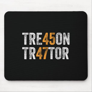 Trump Tre45on Treason Tr47tor Verräter 45 47 Vinta Mousepad