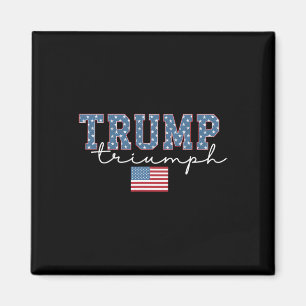 Trump Triumph Amerikanische Flagge Sterne 2025 Gew Magnet