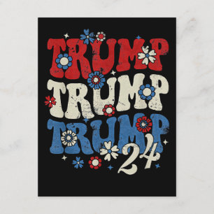 Trump Trump Trump 2024 Retro Begleitkarte