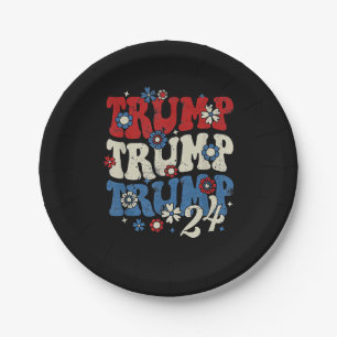 Trump Trump Trump 2024 Retro Pappteller
