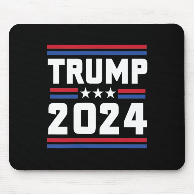 Trump Trump Trump Trump 2024 verurteilt Felon Mousepad (Vorne)