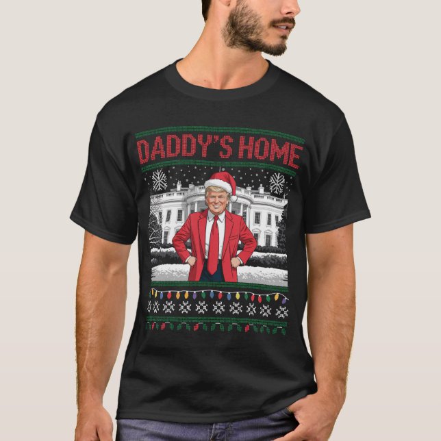 Trump Uggly Christmas Sweater Xmas T-Shirt (Vorderseite)