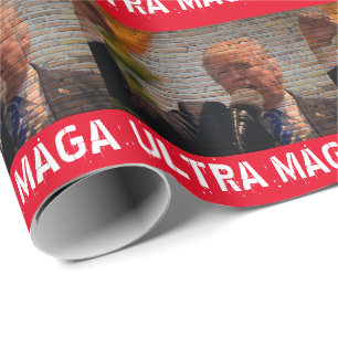 TRUMP ULTRA MAGA CHRISTMAS WRAPPING PAPIER GESCHENKPAPIER
