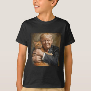 Trump umarmt eine orange Katze 2024 T-Shirt