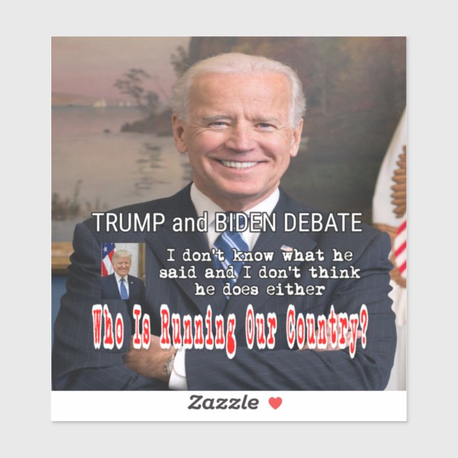 Trump und Biden-Debatte Aufkleber (Blatt)