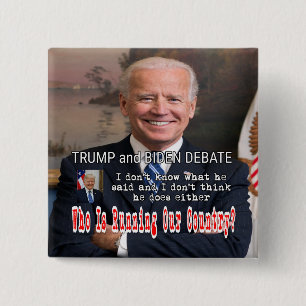 Trump und Biden-Debatte Button