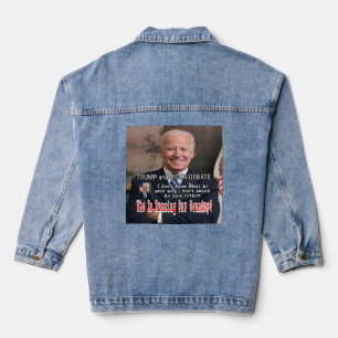 Trump und Biden-Debatte Jeansjacke