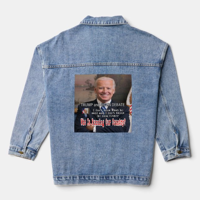 Trump und Biden-Debatte Jeansjacke (Rückseite)