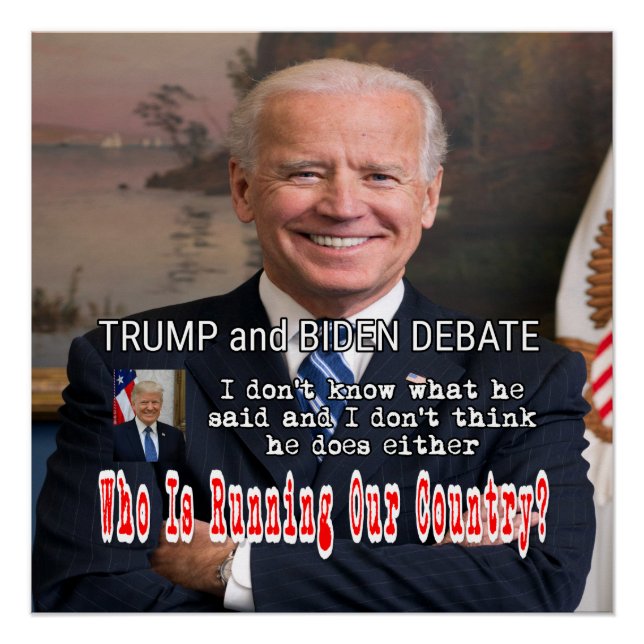 Trump und Biden-Debatte Poster (Vorderseite)