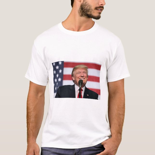 Trump und Flag T - Shirt (Vorderseite)