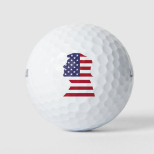 TRUMP und Flagge Golfball