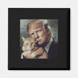 Trump und Katze - Funny Trump Cat Meme Magnet