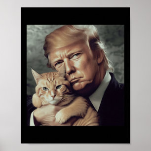 Trump und Katze - Lustiges Trump-Katze-Meme Poster