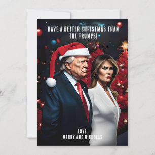 Trump und Melania Bad Christmas Feiertagskarte