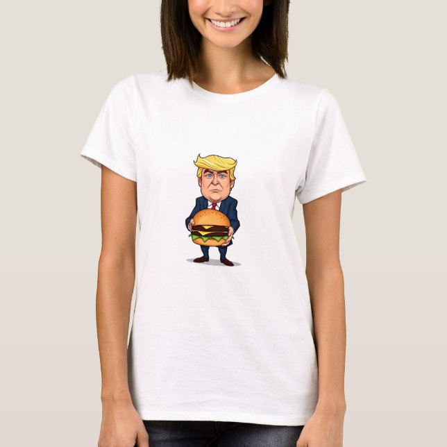 Trump und sein Burger T-Shirt (Vorderseite)
