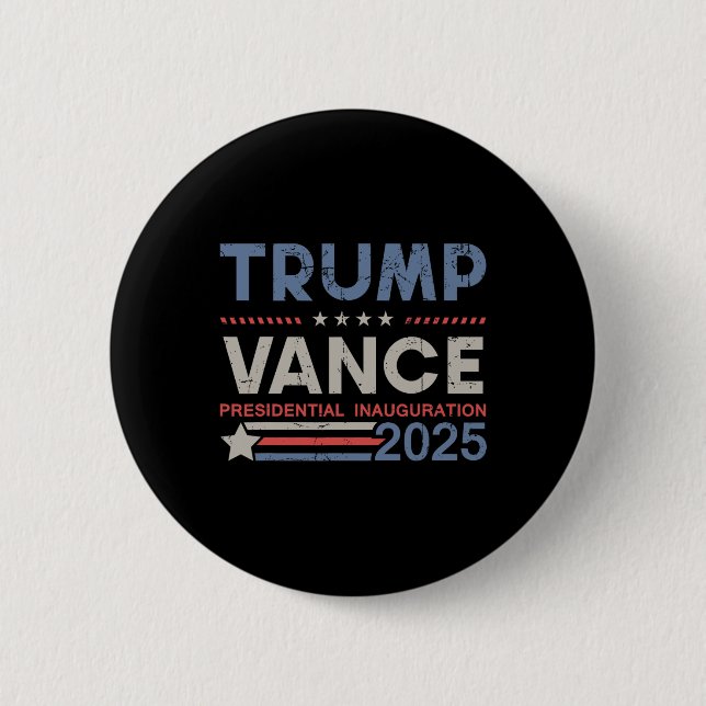 Trump und Vance Präsident Inaugurationstag 2025 Ic Button (Vorderseite)