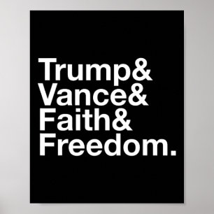 Trump Und Vance Und Glaube Und Freiheitsliste - US Poster