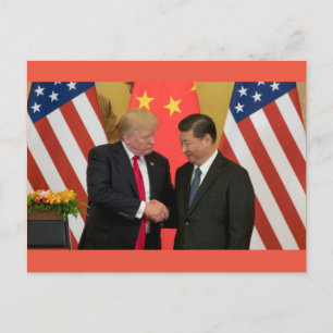 Trump und Xi Handshake Postcard Postkarte