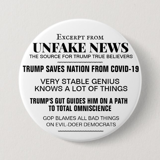 TRUMP UNFAKE NEWS BUTTON (Vorderseite)
