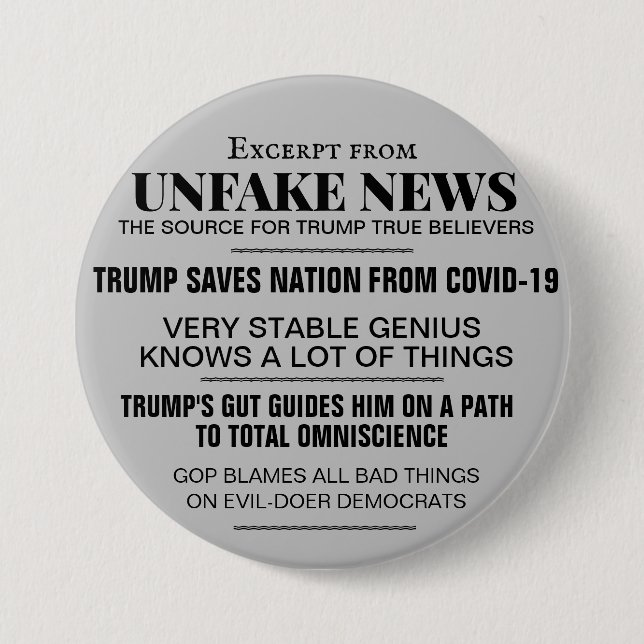 TRUMP UNFAKE NEWS BUTTON (Vorderseite)