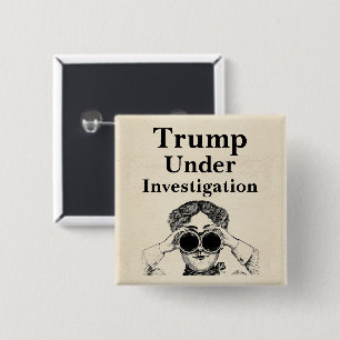 Trump unter Untersuchungsknopf Button
