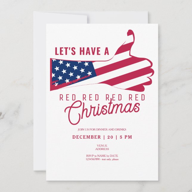 Trump-Unterstützer Republikaner haben ein rotes We Einladung (Vorderseite)