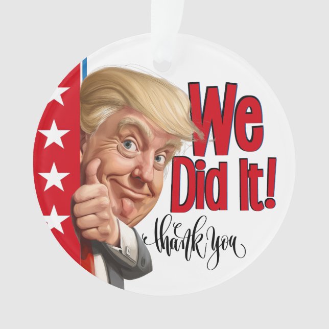 TRUMP unterstützt Acrylschmuck Ornament (Vorderseite)