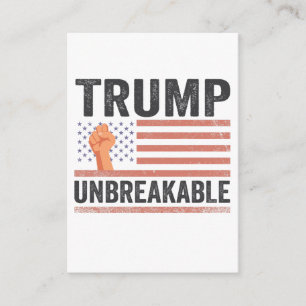 Trump: Unzerbrechliche US-Fahne des Präsidenten Tr Begleitkarte