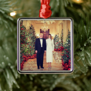 Trump US-Präsident White House Weihnachten Ornament Aus Metall
