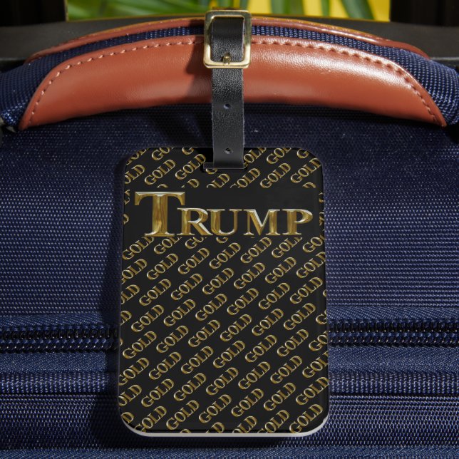 TRUMP USA GOLD  GEPÄCKANHÄNGER (Vorderseite Insitu 2)