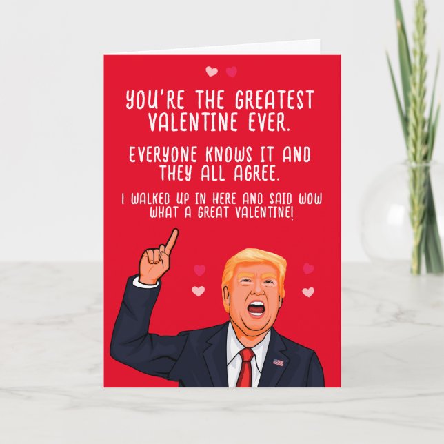 Trump Valentine Sie sind die Bestste Valentine all Karte (Vorderseite)