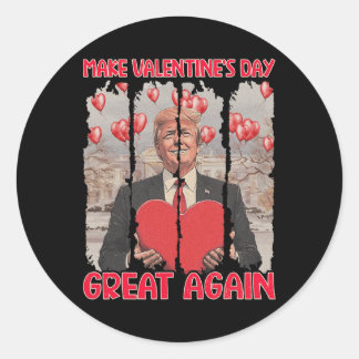 Trump Valentinstag Shirt Macht Valentinstag G Runder Aufkleber