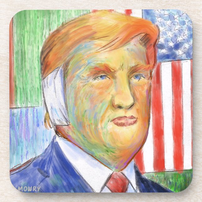 Trump Van Gogh Getränkeuntersetzer (Vorderseite)