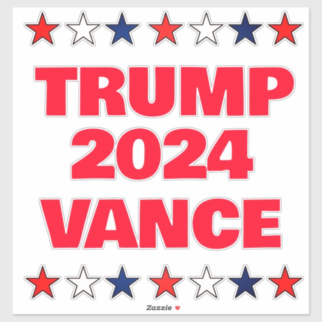 Trump Vance 2024 Aufkleber (Blatt)