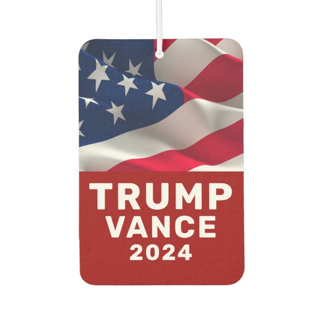 Trump Vance 2024 Autolufterfrischer (Vorderseite)