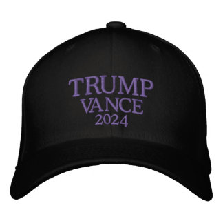 Trump Vance 2024 Black Bestickte Baseballkappe