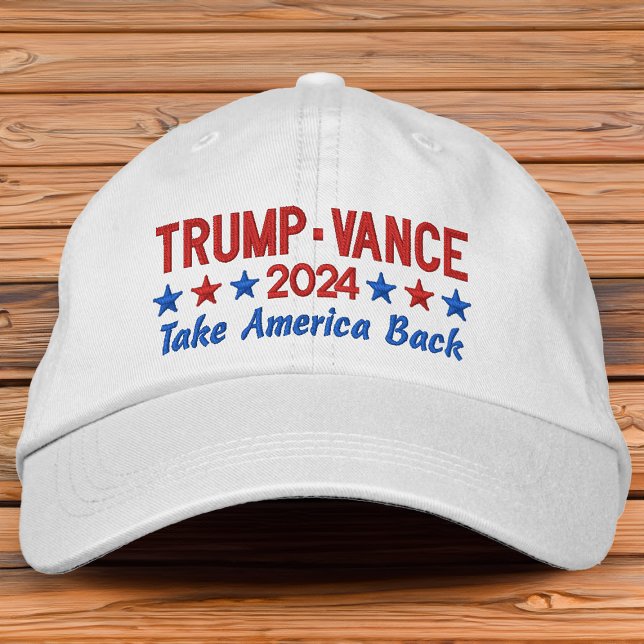 Trump Vance 2024 bringt Amerika zurück zum Patriot Bestickte Baseballkappe (trump vance 2024 hat)