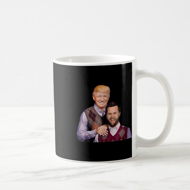 Trump Vance 2024 Brothers Funny Parody Trump J D V Kaffeetasse (Rechts)