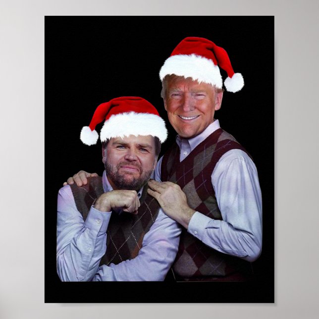 Trump Vance 2024 Brothers Santa Funny Trump Vance Poster (Vorne)