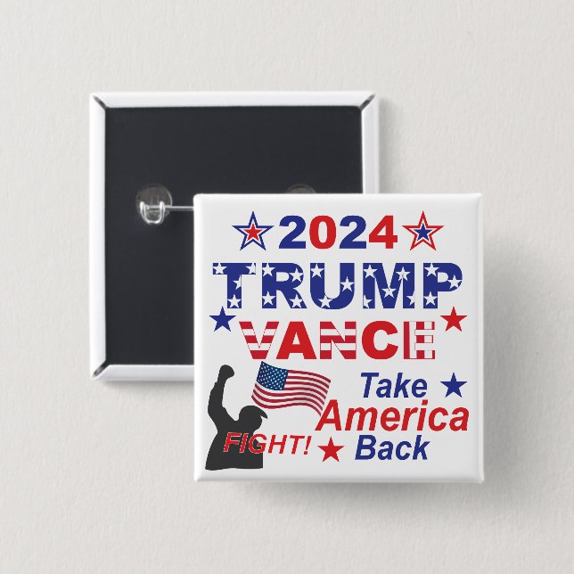 TRUMP VANCE 2024 BUTTON (Vorne & Hinten)