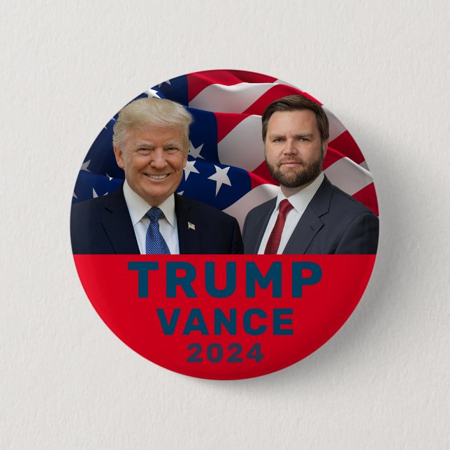 Trump Vance 2024 Button (Vorderseite)