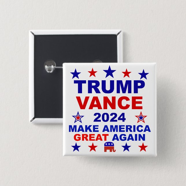 Trump Vance 2024 Button (Vorne & Hinten)
